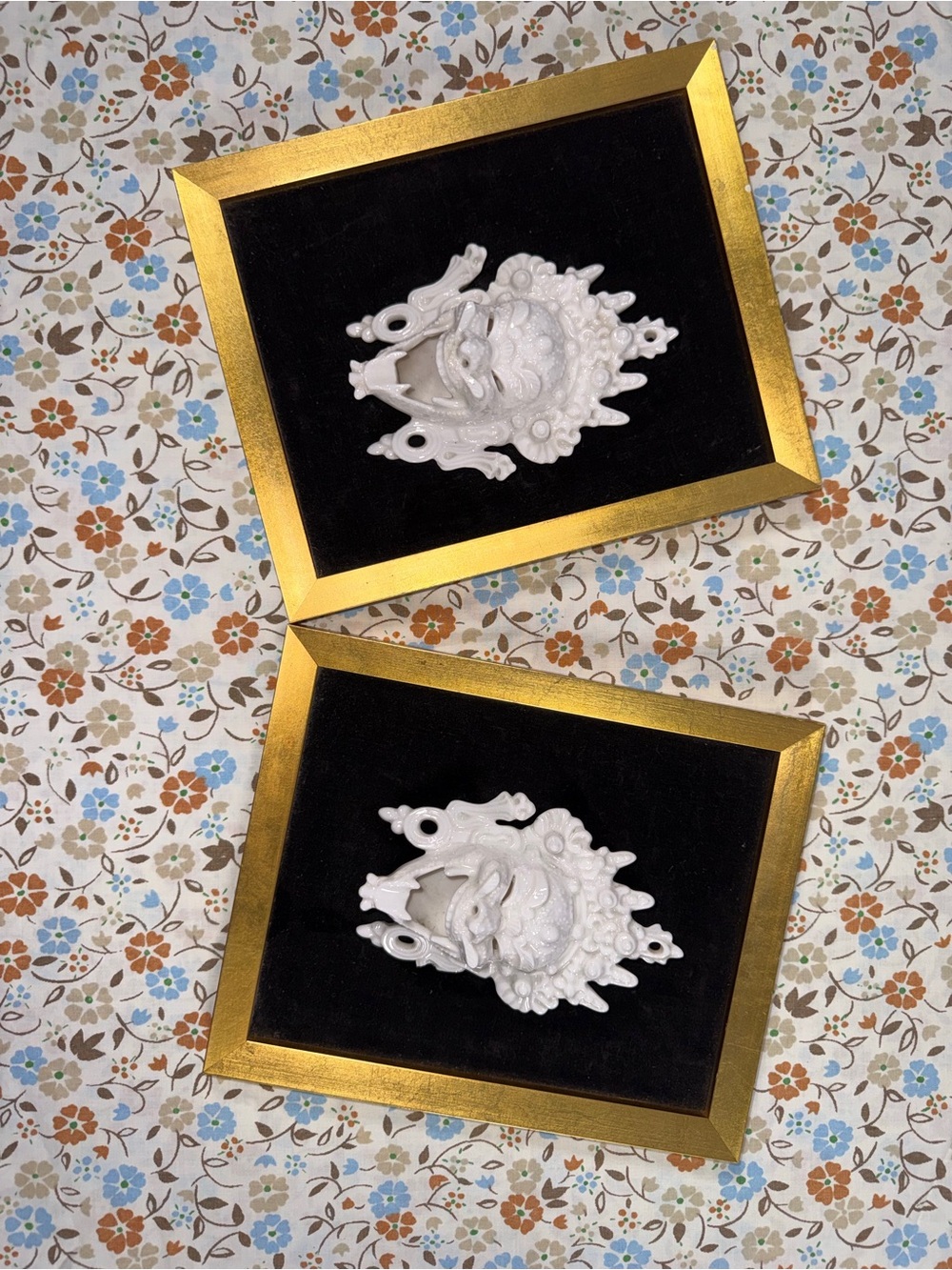 Ardalt Lenwile Japan Mask Indonesia Style White Porcelain Mask’s-Pair